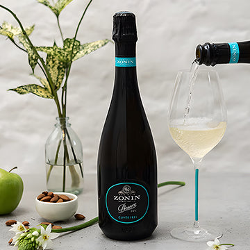 Zonino Prosecco bottle with a glass in a nice setup 13C Jordan Amman