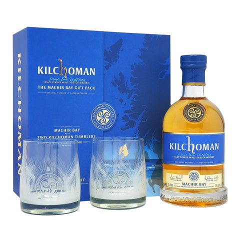 Kilchoman MachirBay Single Malt Scotch Whisky Gift Pack with 2x Glasses