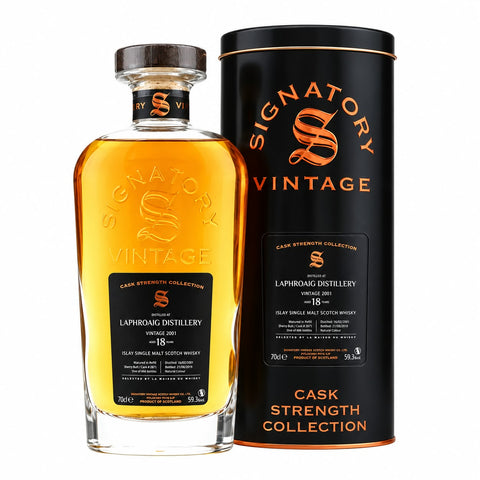 Laphroaig 18 Year Old The Little Big Book Signatory Vintage Single Malt Scotch Whisky